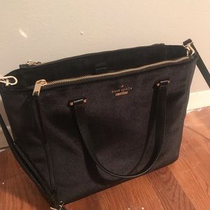 Kate spade velvet purse/hand bag